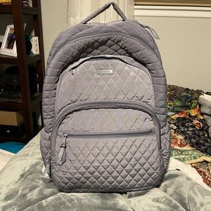 Vera Bradley Campus Backpack in Tranquil Gray